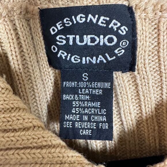 Designers Studio Originals Suede Embroidered Sweater Vest Women's Size Small - Picture 4 of 8